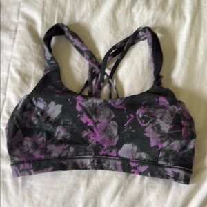 Lululemon Black and Purple Racerback Sports Bra